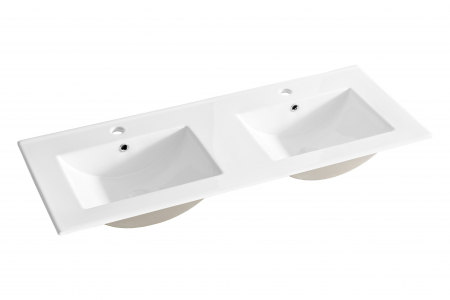 Accesorii Baie - Lavoar baie dublu 121x46 cm (H 17 cm) ceramic, CFP 120, Comad