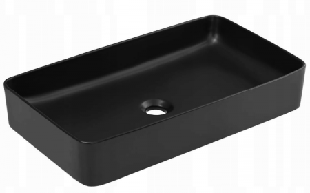 Produse - 2 x Lavoar baie 61 cm ceramic aplicat slim negru/gri/alb COMAD