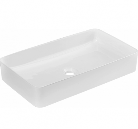Produse - Lavoar baie ceramic aplicat 61 cm, Slim, negru/gri/alb, COMAD