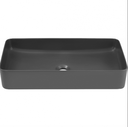 Lavoar baie 61 cm ceramic aplicat slim negru/gri/alb COMAD [2]