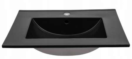 Produse - Lavoar baie 60/80 cm negru ceramic incastrat LAVA - COMAD