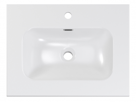 Lavoar mobilier baie, 60 cm, Alb lucios, FLY cu o cuva, lavoar incastrat [2]
