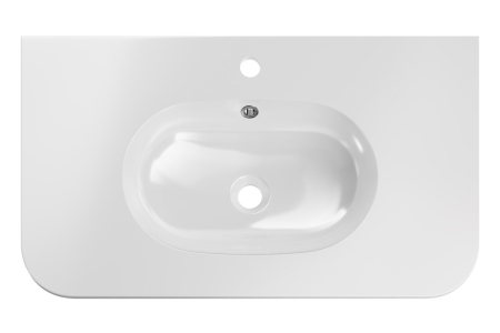Lavoar mobilier cu o cuvă, 80 cm , Alb lucios COMAD [2]