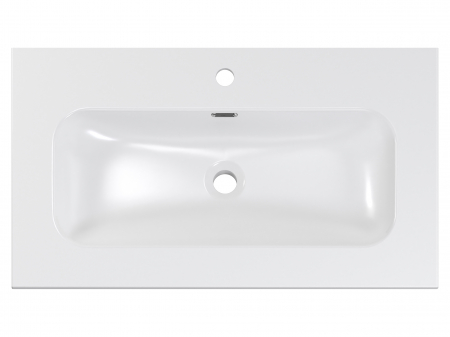 Lavoar mobilier baie cu o cuva /FLY incastrat baie, 80 cm, Alb lucios, COMAD [2]
