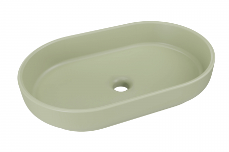 Lavoar pe blat baie aplicat RIVER2, Verde mat, COMAD