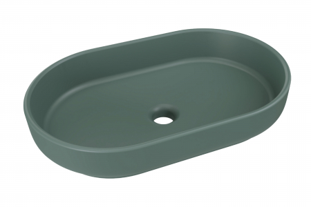 Produse - Lavoar pe blat aplicat RIVER2, Verde mat COMAD