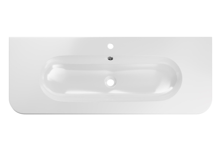 Lavoar pentru mobilier, cu o cuvă, 120 cm , Alb lucios COMAD [1]