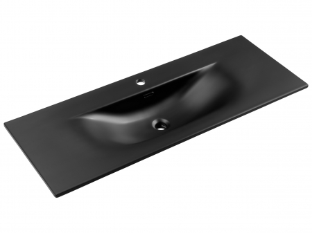 Produse - Lavoar baie pentru mobilier/incastrat SKY 120 cm negru mat cu o cuva COMAD