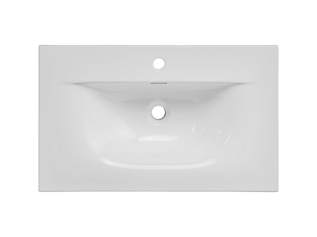 Lavoar SKY 48 cm, cu o Cuvă, cu Preaplin, Dreptunghiular, Alb Lucios - COMAD [2]