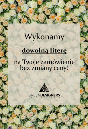 Litera realizata la comanda din flori Gentle Morning inaltime 60 cm [4]