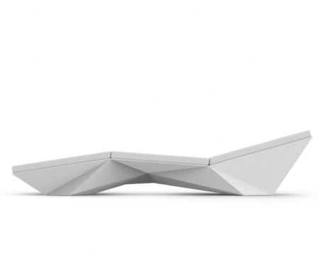 Lounger premium piscina/gradina Faz 204 cm cu perna tapitata si iluminare LED, forma geometrica, 54008 - Vondom [1]