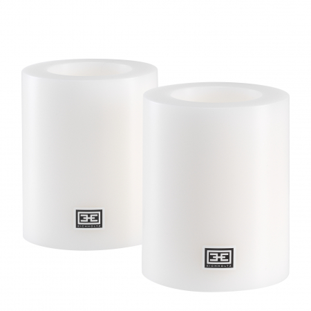   Lumânare artificială ø 10 x H. 12 cm albă set de 2 106945 EICHHOLTZ [1]
