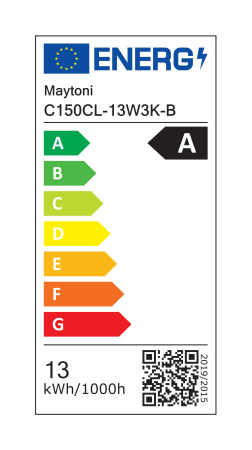 Luminaire Focus LED Negru Aluminiu 13W MAYTONI C150CL-13W3K-B [1]