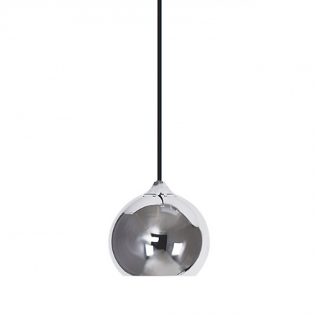 Lustre - Lustra moderna tip glob crom/alb/negru Branis Ø12 cm metal/sticla balistica, AZ 0641 - Azzardo
