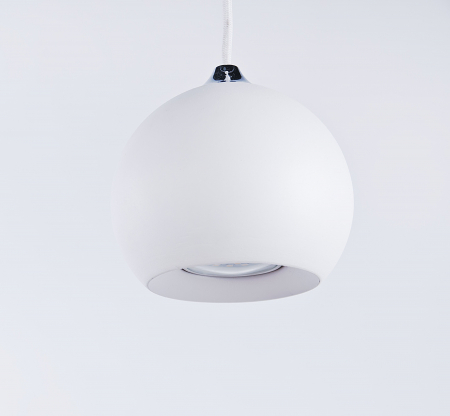 Lustra moderna tip glob crom/alb/negru Branis Ø12 cm metal/sticla balistica, AZ 0641 - Azzardo [7]