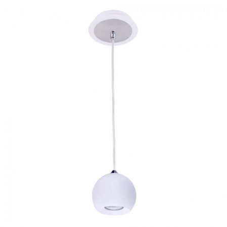 Lustra moderna tip glob crom/alb/negru Branis Ø12 cm metal/sticla balistica, AZ 0641 - Azzardo [6]