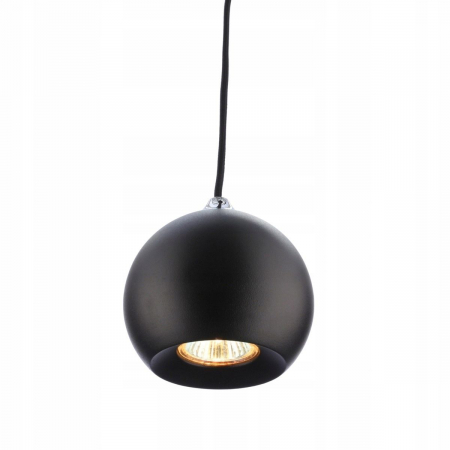 Lustra moderna tip glob crom/alb/negru Branis Ø12 cm metal/sticla balistica, AZ 0641 - Azzardo [4]