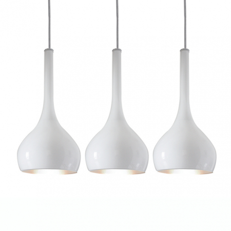 Lusta liniara cu 3 pendule suspendate Ambros 70 cm alba/neagra/crom finisaj lucios, design modern, AZ 0276 - Azzardo [5]