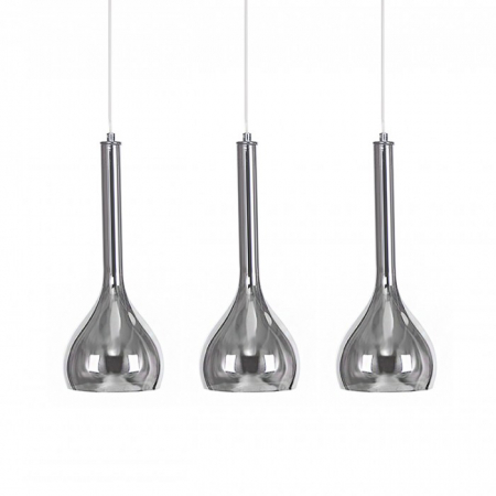 Lusta liniara cu 3 pendule suspendate Ambros 70 cm alba/neagra/crom finisaj lucios, design modern, AZ 0276 - Azzardo [6]
