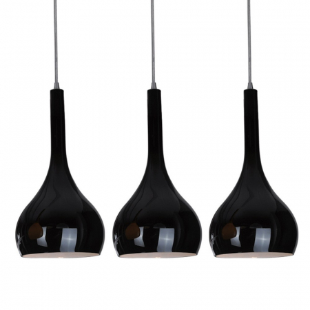 Lusta liniara cu 3 pendule suspendate Ambros 70 cm alba/neagra/crom finisaj lucios, design modern, AZ 0276 - Azzardo [0]