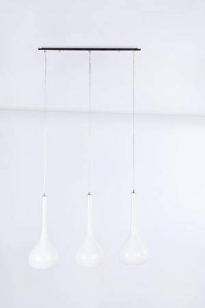 Lusta liniara cu 3 pendule suspendate Ambros 70 cm alba/neagra/crom finisaj lucios, design modern, AZ 0276 - Azzardo [7]