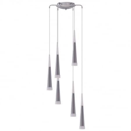 Lustra 6 pendule LED neagra/crom Hermina 35x190 cm, design modern, luminare la ambele capete, AZ 0956 - Azzardo [2]