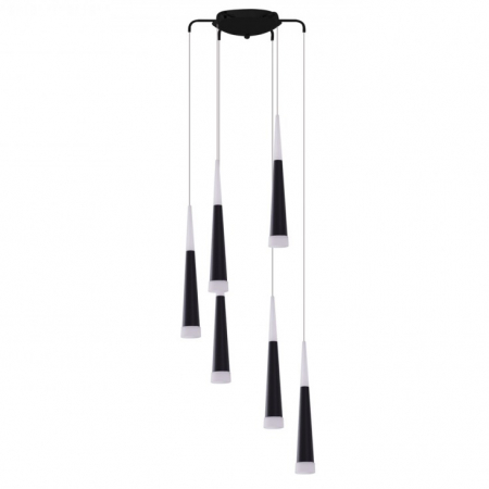 Lustre - Lustra 6 pendule LED neagra/crom Hermina 35x190 cm, design modern, luminare la ambele capete, AZ 0956 - Azzardo