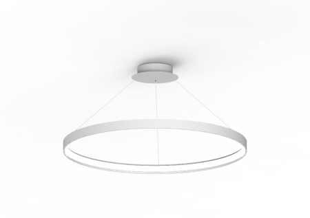 Lustre - Lustra alba design circular CIRCLE 78 cm metal / plastic, 002177-016657 - Zumaline