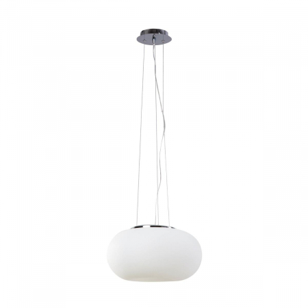 Lustra alba design modern INEZ 28 cm metal / sticla, 003064-001121 - Zumaline [1]