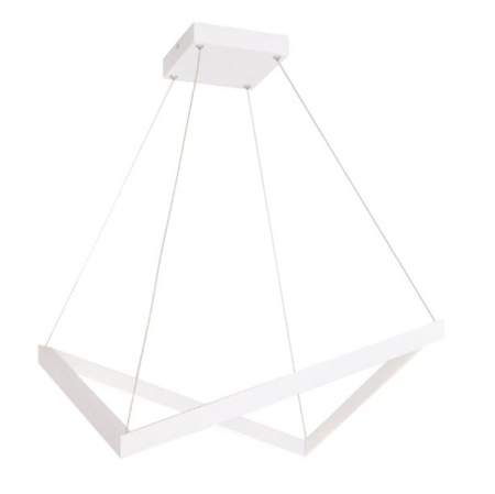 Lustre - Lustra alba iluminare LED Aleksi 55x52 cm metal/acril, inaltime reglabila, P0363 - Maxlight