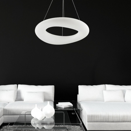 Lustra alba iluminare LED LIMA Ø 60 cm, inaltime reglabila, 003064-009107 - Zumaline [2]
