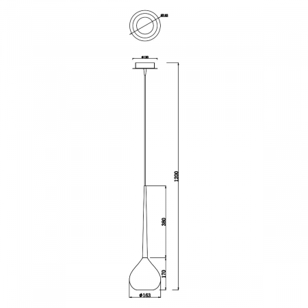 Lustra alba LIBRA tip pendul, inaltime reglabila, metal/sticla, 003064-001045 - Zumaline [2]