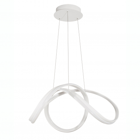 Promotii - Lustra alba/neagra forma bucla Kanta 52 cm, iluminare LED dimabila, design modern, 9104721 - Novaluce