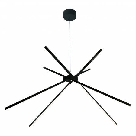 Lustra alba/neagra iluminare LED Risela Ø 114 cm metal/acril, inaltime reglabila, P0270 - Maxlight [5]