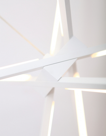 Lustra alba/neagra iluminare LED Risela Ø 114 cm metal/acril, inaltime reglabila, P0270 - Maxlight [2]
