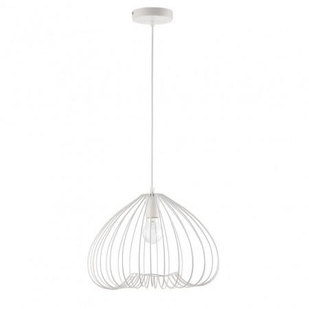 Promotii - Lustra alba tip pendul Delfi, din metal, Ø 37 cm, inaltime reglabila, 9402572 - Novaluce