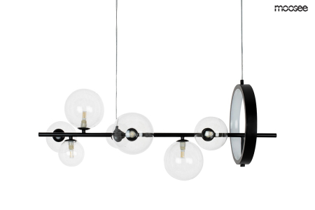 Produse - Lustră Alure Line 90x30x230 cm, Metal Negru - Moosee