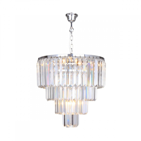 Lustre - Lustra/candelabru rotund AMEDEO din cristal Ø39 cm, design modern, 003064-009235 - Zumaline