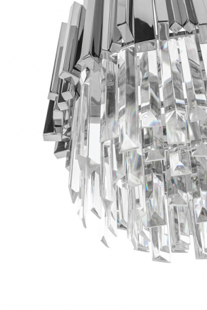 Lustra argintie crom design lux Imperio Long cu cristale 90x30 cm, DW-D5689S.SILVER - King [8]