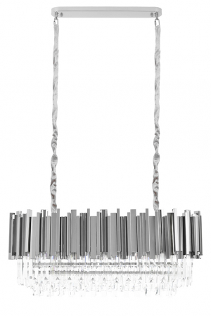 Lustra argintie crom design lux Imperio Long cu cristale 90x30 cm, DW-D5689S.SILVER - King [3]