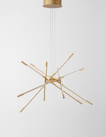 Lustra aurie/neagra dimabila Rocco LED 85 cm cu abajur ajustabil tip bete, design modern, 9180783 - Novaluce [9]