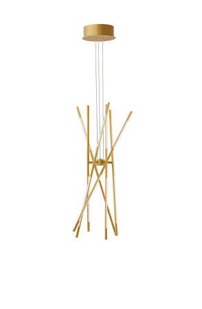 Lustra aurie/neagra dimabila Rocco LED 85 cm cu abajur ajustabil tip bete, design modern, 9180783 - Novaluce [12]