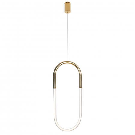 Promotii - Lustra aurie lux iluminare LED dimabila Finta 33x7 cm, otel inoxidabil/silicon, inaltime reglabila, P0429D - Maxlight