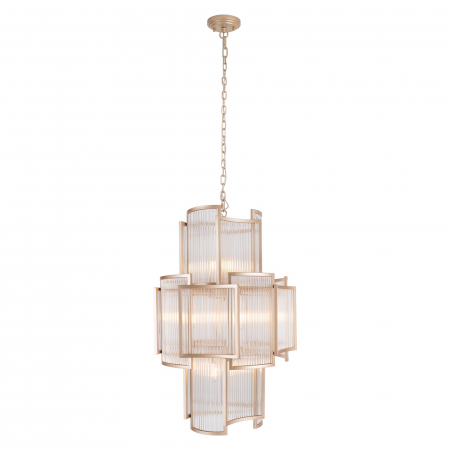 Produse - Lustra aurie lux Serena Ø 56 cm metal/sticla, inaltime reglabila, P0447 - Maxlight