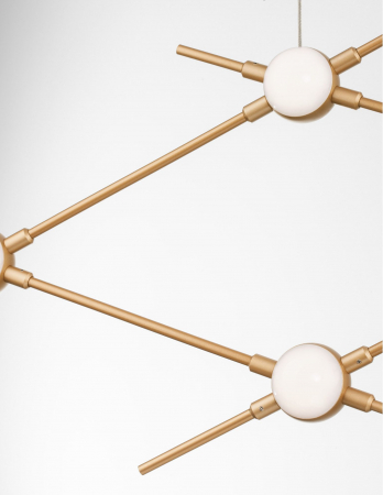 Lustra aurie metal Molecule 4 becuri, iluminare LED, 9180674 - Novaluce [2]