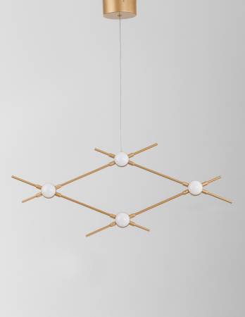 Lustra aurie metal Molecule 4 becuri, iluminare LED, 9180674 - Novaluce [4]