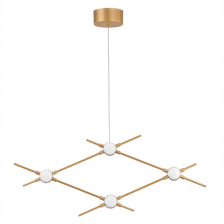 Promotii - Lustra aurie metal Molecule 4 becuri, iluminare LED, 9180674 - Novaluce