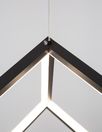 Lustra aurie/neagra dimabila LED forma cub Gerho 25x25 cm, design minimalist, 9818251 - Novaluce [4]