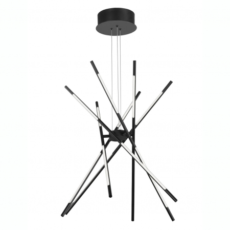 Lustre - Lustra aurie/neagra dimabila Rocco LED 85 cm cu abajur ajustabil tip bete, design modern, 9180783 - Novaluce