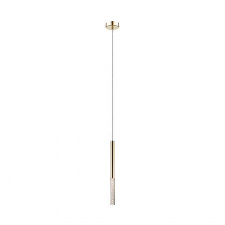 Lustre - Lustra aurie ONE pendul cilindric cu iluminare LED, inaltime reglabila, 003064-009120 - Zumaline